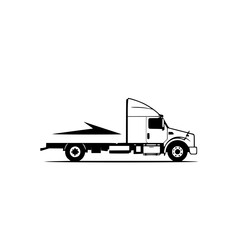 Black and white illustration of a semi-truck, perfect for transportation and logistics projects.  A simple yet powerful image representing freight, cargo, and delivery services.