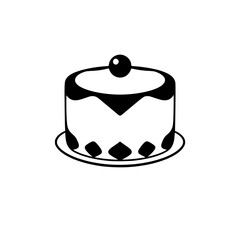 A delectable cake, perfect for birthdays, anniversaries, or any special occasion.  This image showcases a simple yet elegant design, ideal for bakeries and dessert lovers.