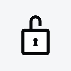 lock icon. safe padlock illustration vector symbol. 
