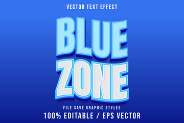Premium Blue Zone text effects can be edited again, suitable poster.