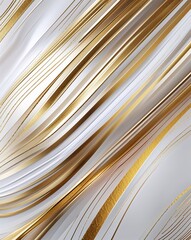 Gold and white elegant thin stripes with subtle gradients abstract background