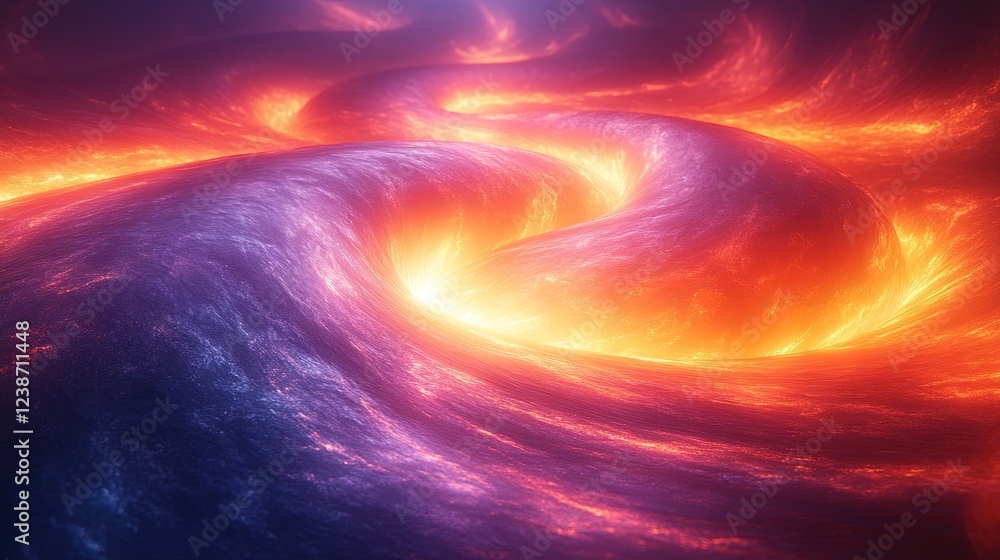 Aufkleber swirling fiery vortex with blue at the back, for use in abstract concepts