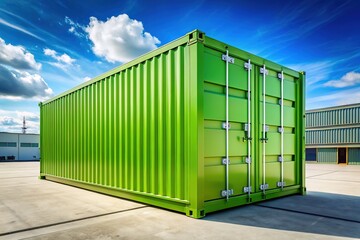 Eco-friendly shipping containers: sleek design for logistics.