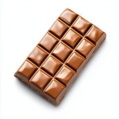 Obraz premium Milk Chocolate Bar With Gold Glitter On White Background