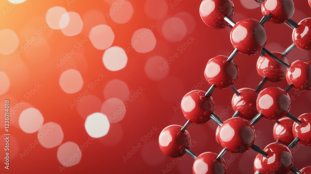 Poster dynamic red conductive polymers with vibrant background