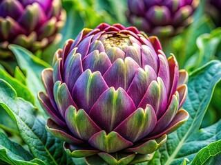 Fototapeta premium Fresh, organic artichoke, raw food delight. Healthy choice.