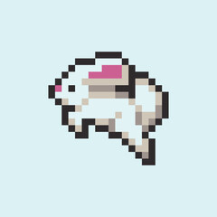 Fototapeta premium this is a rabbit in pixel art with colorful color,this item good for presentations,stickers, icons, t shirt design,game asset,logo and project.