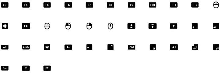 Set of Keyboard and Mouse icons
