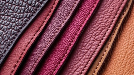 rich genuine leather texture closeup with natural grain patterns, deep burnished tones, and subtle variations in color and texture