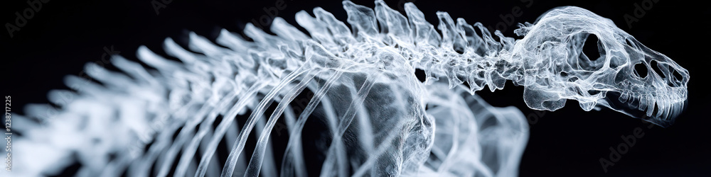 Poster digital rendering of vertebrate skeletal structure