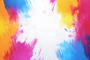 Fototapeta premium Vivid abstract paint splashes