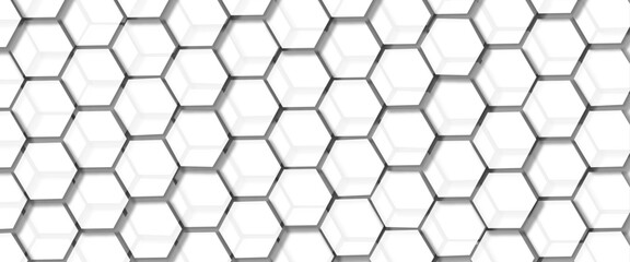 Abstract seamless hexagon pattern background. Abstract hexagon technology design background. Vector. 