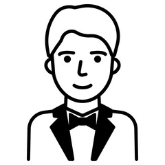 신랑 턱시도 아이콘