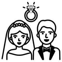 결혼 반지 아이콘