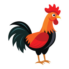 Strong and Proud Gamecock Chicken Breed on White