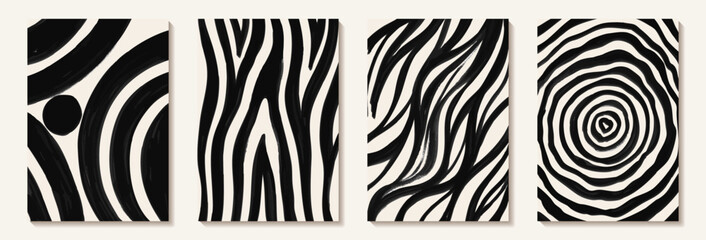 Creative minimalist hand painted Abstract art grunge background with brush stroke abstract art. Design for wall decoration, postcard, poster or brochure, home decoration. © Hulinska Yevheniia