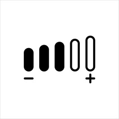 Volume control icon. Vector illustration for web design, app and UI. Media player buttons icon.