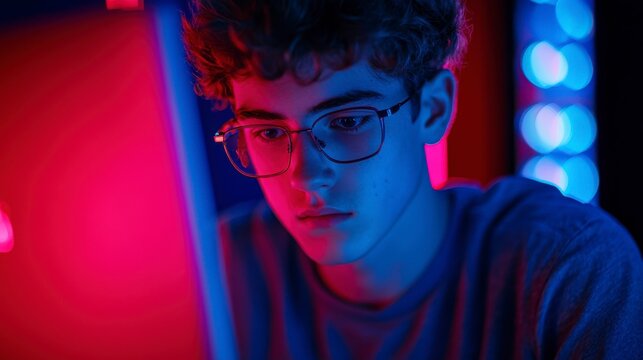 Young Individual Engaged in Password Security Learning Session