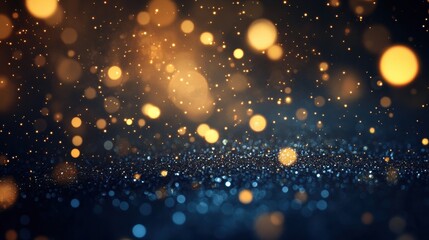 Obraz premium Abstract Glittering Lights With Bokeh Effect Creating A Magical Festive Ambiance In Night Sky