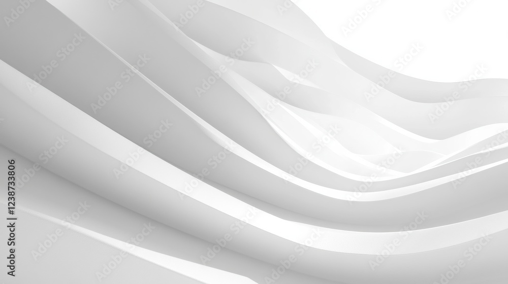 Poster abstract white waves elegant dynamic background design smooth curving shapes modern art effect