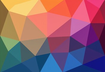 Colorful Triangle Background: Abstract Array, Geometric Pattern, Vibrant Colors, Simple Design, Seamless Vector, High Resolution, Modern Art, Detailed, Triangle Texture, Graphic.
