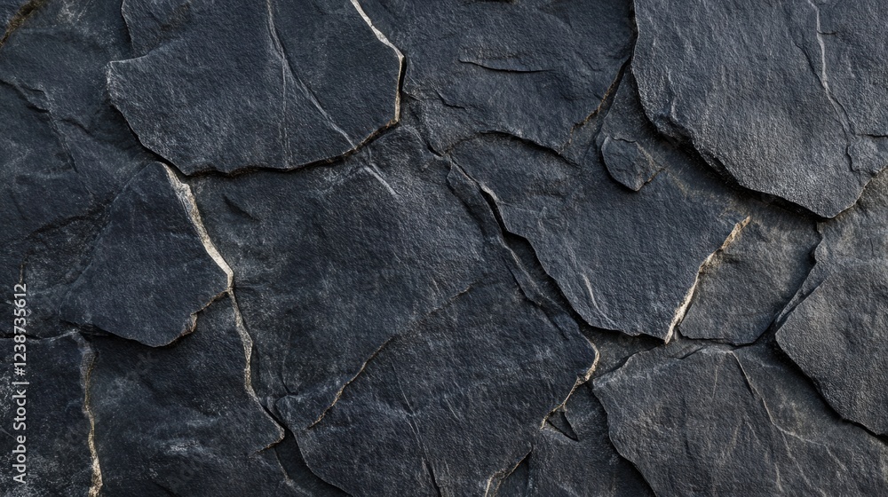 Poster dark fractured slate texture jagged stone surface with visible seams and textured layering backgroun