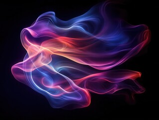 Naklejka premium ethereal liquid art with flowing iridescent colors, digital fluid simulation, cosmic abstract design for mobile display