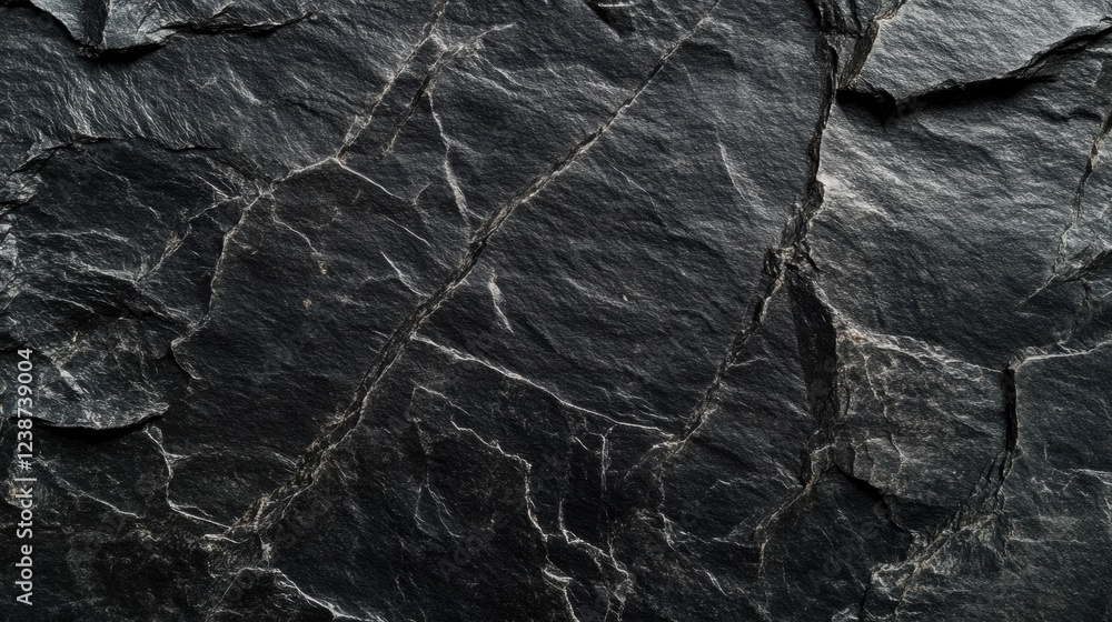 Aufkleber fractured dark rock texture abstract geologic pattern fine veins gray surface geology mineral struct
