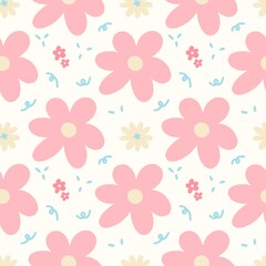 Floral flowers seamless pattern background