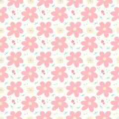 Floral flowers seamless pattern background