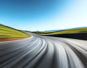 Speed and Thrills: A Race Track Under a Vivid Sky