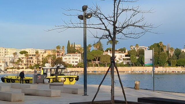 view of the sea and the city Brindisi Italy