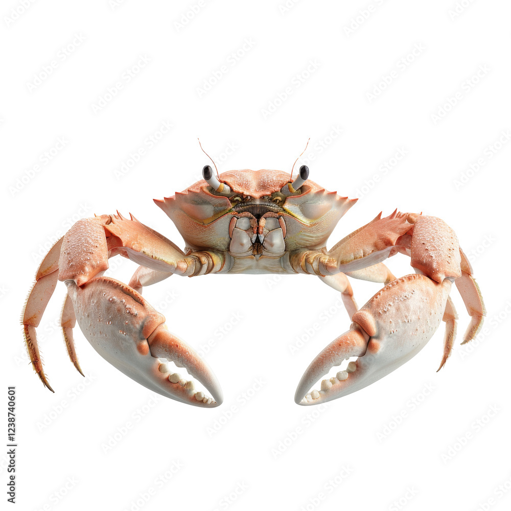 Poster detailed closeup of a crab showcasing textured shell and powerful claws in a natural pose