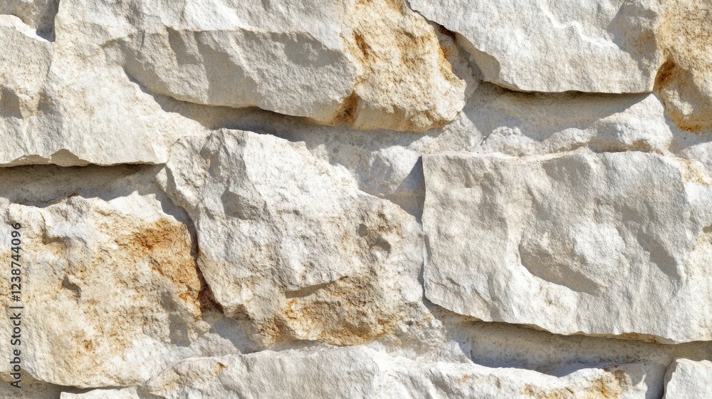 Poster light stone wall texture with irregular blocks and gaps a rustic pattern with warm hues