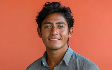 Fototapeta premium A man with a color shirt