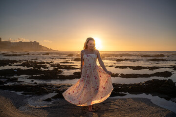 Sunset glow and effortless elegance