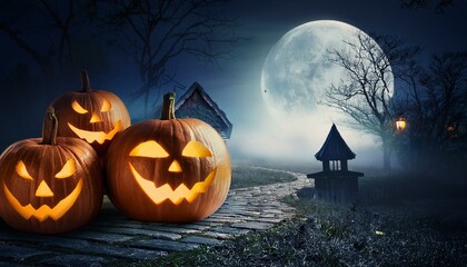 halloween night history with pumpkins