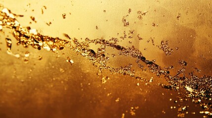 A detailed view of gold, highlighting its texture and color
