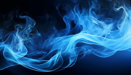 Fototapeta premium cold blue smoke fire history for product photographs or renders