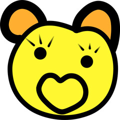 smiley face with heart