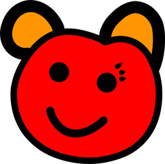 Obraz premium red smiley face