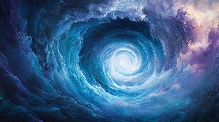 Serene swirling cloudscape evokes tranquil cosmic journey soft light. AI Generated