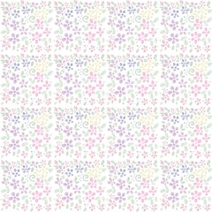 Colorful flowers seamless pattern