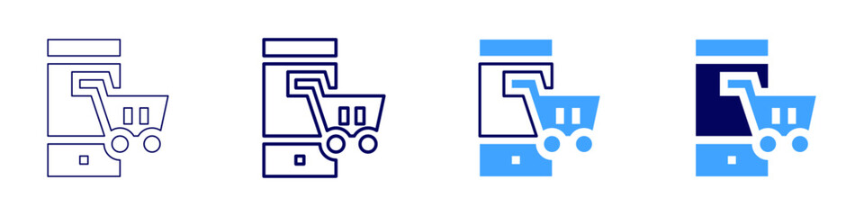 Buy holiday gifts icon in 4 different styles. Thin Line, Line, Bold, and Bold Line. Duotone style. Editable stroke