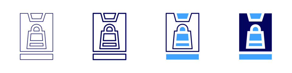 Flash sales icon in 4 different styles. Thin Line, Line, Bold, and Bold Line. Duotone style. Editable stroke