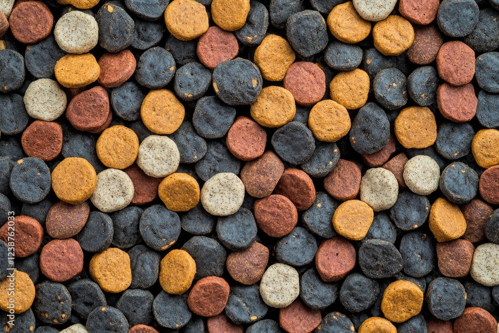 Poster A close-up shot of a pile of rocks with varying textures and colors
