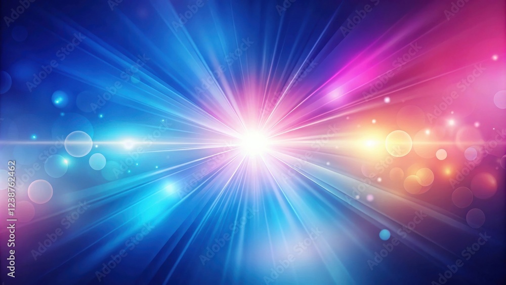 Poster abstract bright radiance colorful burst of light and bokeh effects