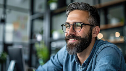 Eureka Moment: Young Man with Bright Idea