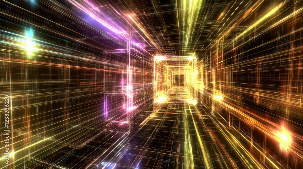 Poster captivating visualization of data-driven discoveries in abstract space