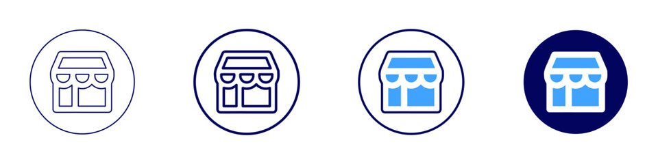 Online shopping points icon in 4 different styles. Thin Line, Line, Bold, and Bold Line. Duotone style. Editable stroke